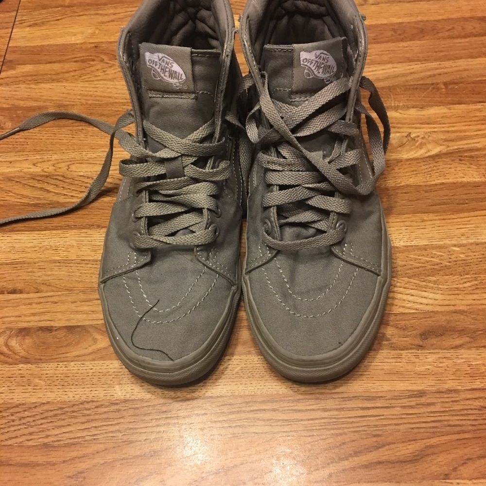 Used Vans Grey Hi-Tops size 7.5